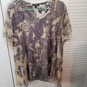 Roz and Ali handkerchief lined blouse